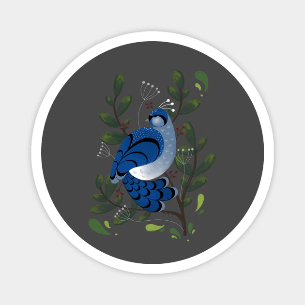 Maine Bluejay Magnet by aliwishes